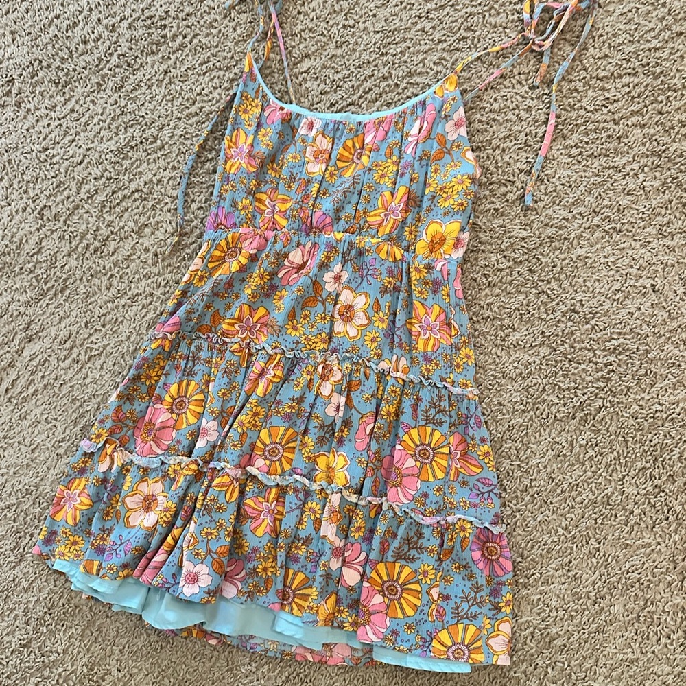 Pink lily dress floral medium